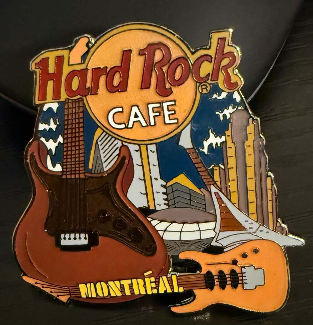 Hard Rock Cafe Montreal City Skyline and Guitars Collector Pin